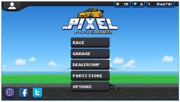 pixel car racer pc controls